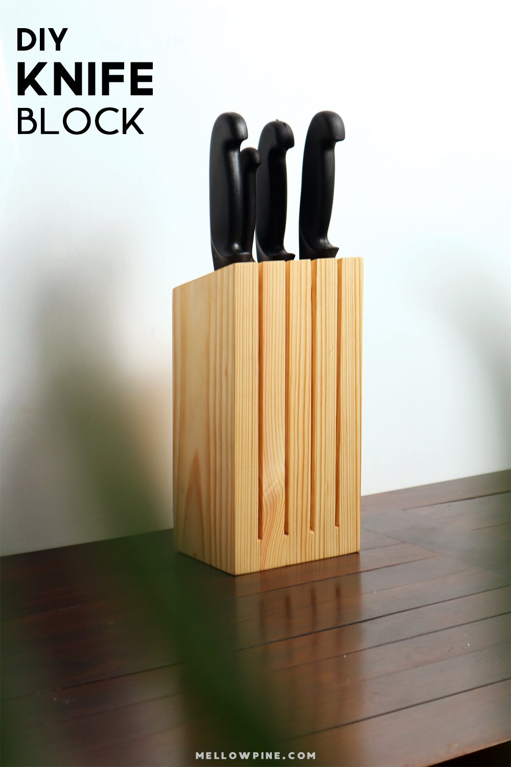 How to Make a Knife Block Out of Wood MellowPine