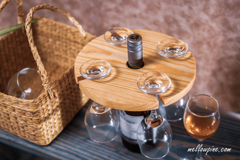 DIY wine bottle & glass holder — Hello Honey