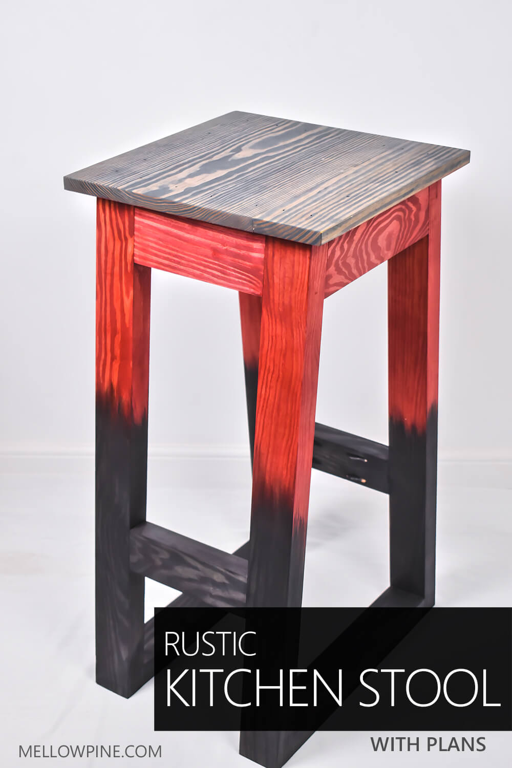 DIY Easy Bar Stool (Flame Pattern) MellowPine