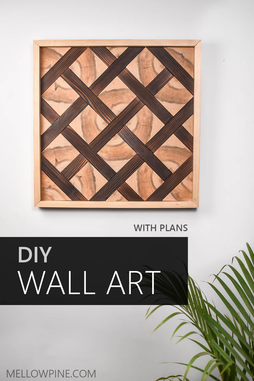 DIY End Grain Geometric Wood Wall Art Tutorial MellowPine