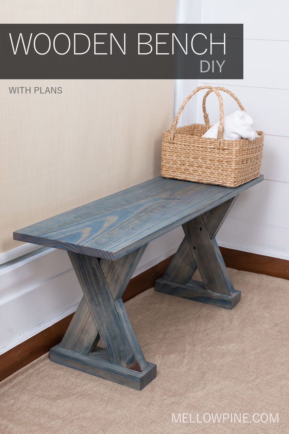 Easy DIY X Bench- Free Plans - MellowPine
