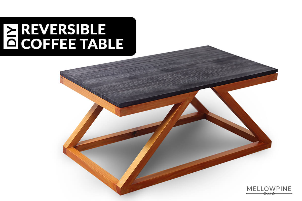 DIY Reversible Z Coffee Table [Plans Included] MellowPine