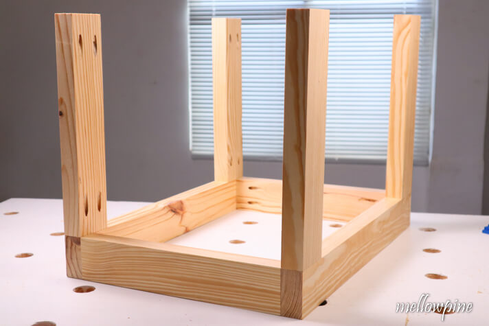 Square wooden box clearance frame